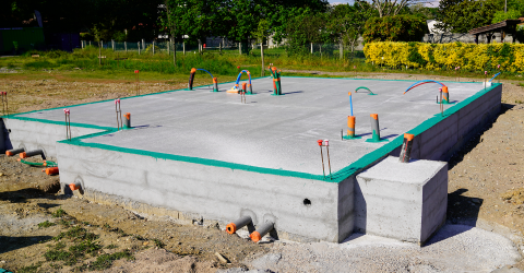 Fundering van een huis